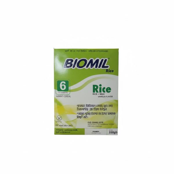 Biomil Rice Infant Cereal Milk And Vanilla Flavour (From 6 to 24 Months) 350gm Gm