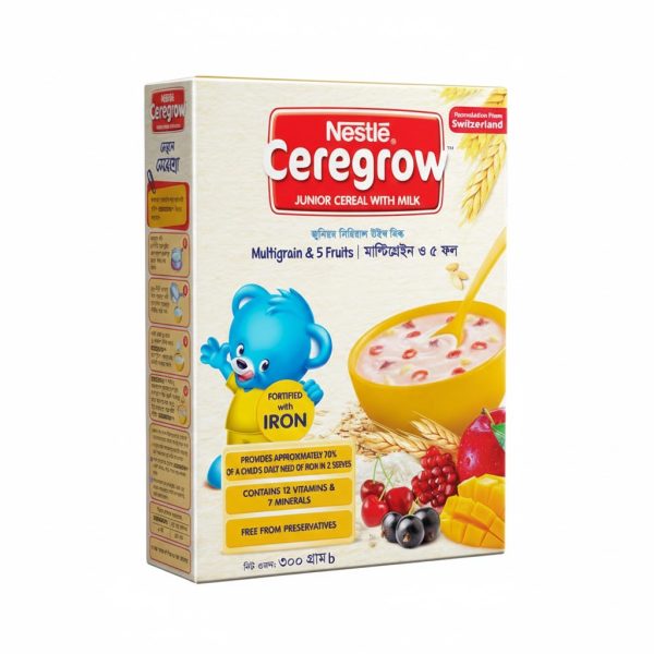 Nestle Ceregrow 5 Fruits Junior Cereal With Milk 5+Y 300gm