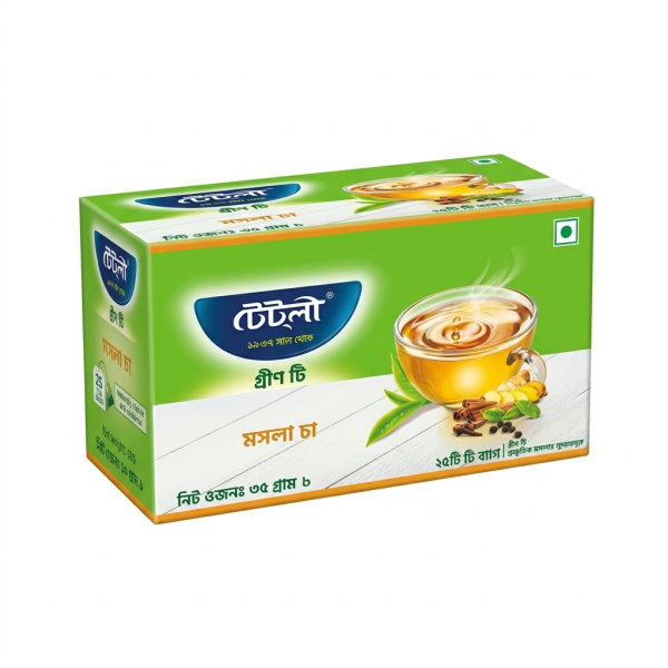 Tetley Green Tea Bag Masala Cha 25 pcs 35gm
