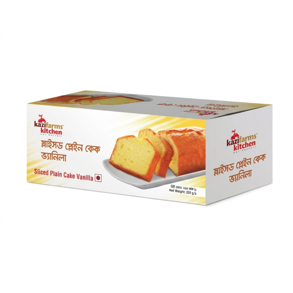 Kazi Farms Kitchen Sliced Plain Cake Vanilla 200gm