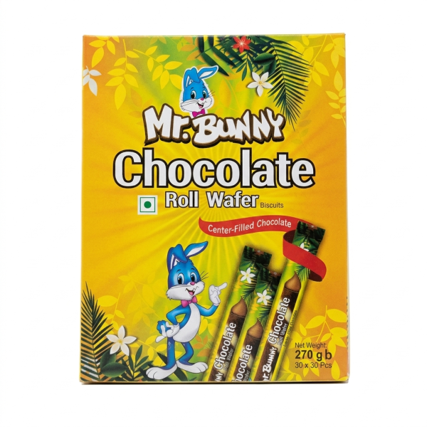 Mr Bunny Chocolate Roll Wafer 270gm